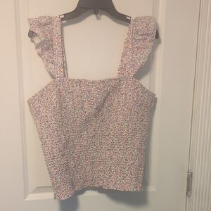 XL Floral Sleeveless Women's Top